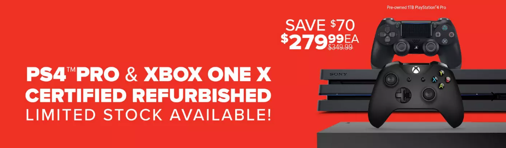 Save on Refurbished Game Consoles