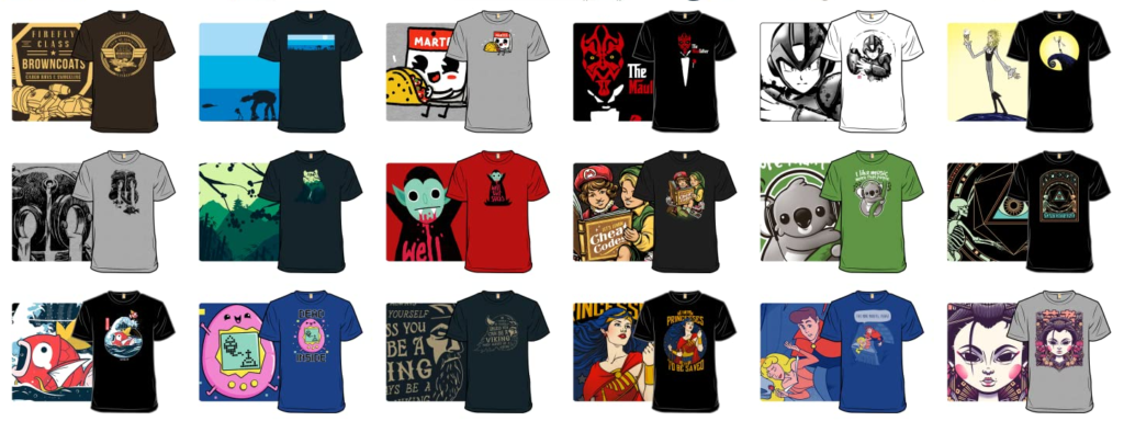 Shirt Woot! 80's Era Designs